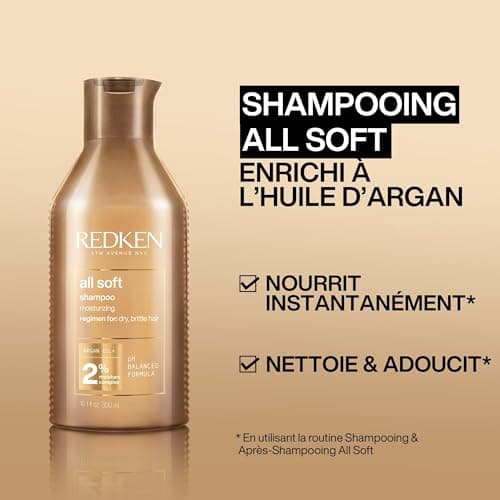 REDKEN - Coffret Cadeau Noël Grand Format - Cheveux Secs - Hydrate & Nourrit - Shampoing, Après-Shampoing & Spray Multi-Bénéfices One United - All Soft