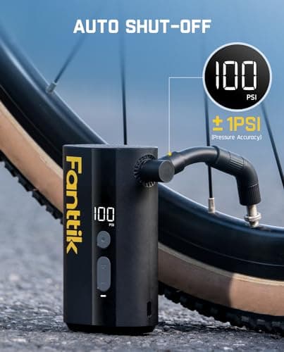 Fanttik X9 Ace Pompe à Vélo électrique, gonflage Rapide de 32s gonfleur Electrique Velo, 150PSI Pompe a Velo Electrique avec Valve Presta et Schrader, pour Vélo de Route, VTT, Vélo électrique&Urbain