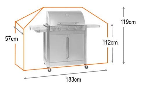 HBCOLLECTION Housse 4 Saisons pour Barbecue BBQ gaz Polyester Haut de Gamme (183x57cm)