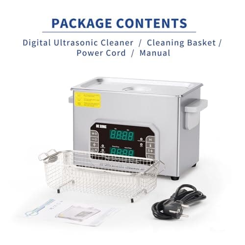 Nettoyeur à ultrasons DK SONIC Touch avec chauffage, minuterie, mode de nettoyage multiple pour carburateur, pièces automobiles, machine de nettoyage à ultrasons industrielle et commerciale (4L, 110V)