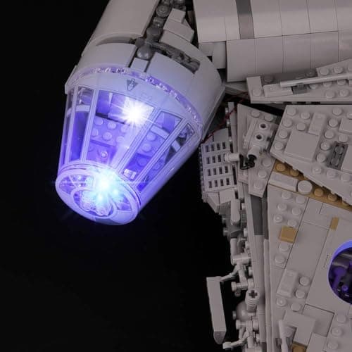 BRIKSMAX Kit de LED pour Lego Star Wars Millenium Falcon, Compatible avec la Maquette Lego 75192, La Maquette de Construction n'est Pas Incluse