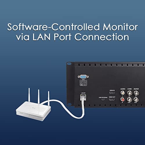 D71 Dual 7 inch 3RU Broadcast IPS 1280x800 HD LCD Rack Mount Monitor 3G SDI HDMI AV entrée et Sortie