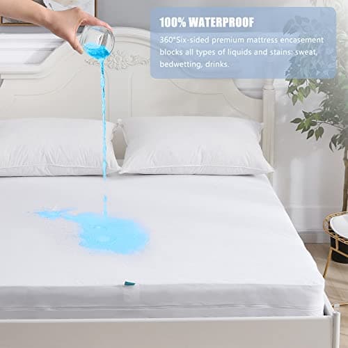 Beedsooth Housse de Matelas élastique avec Fermeture, Hypoallergénique Protège-Matelas Imperméable et Respirante, Doux Alèse - 80x200cm, Hauteur 20cm, Blanc