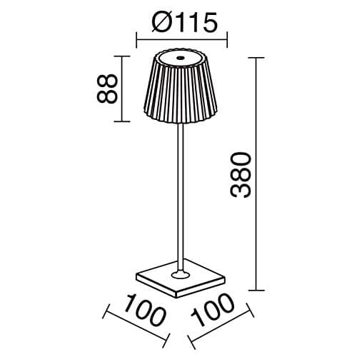 DOPO LIGHTING - lampe de table sans fil rechargeable LITTA - lampes de table Led SMD 2.20W 200lm(150lm) CRI80 3000K IP54 - lampe tactile sans fil - lampe de table rechargeable