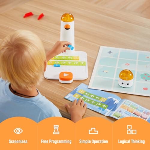 MatataStudio Coding Set Pro Jouet Robot Programmable pour Enfants de 4+ Robot de Codage Électronique Kit Robotique DIY pour Débutant Apprenez Programmation avec Jeux Jouet Éducatif Cadeaux de Rentrée