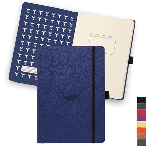 Dingbats - Carnet À Pointillés Pour Animaux Sauvages, Baleine Bleue, A5 - Carnet À Couverture Rigide - Papier Crème 100 G/m2 Résistant À L'encre