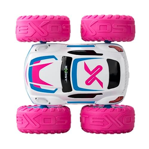 Exost Voiture Télécommandée Tout-Terrain - 360 Cross Rose à Batterie - Conduite sur 2 Faces et à 360° - Jouet pour Enfant 5,6,7,8,9,10 Ans