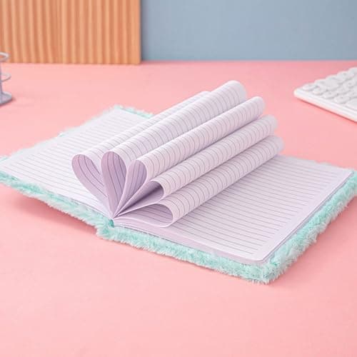 XANHOY Lot de 2 blocs-notes en peluche A 4 blocs-notes pour carnet de notes de voyage pour étudiant