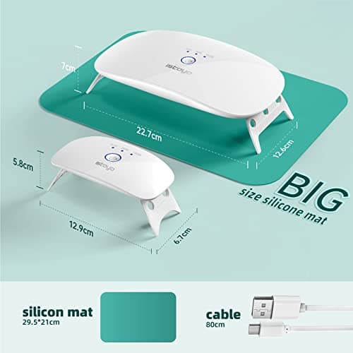 ISTOYO 48W Lumière UV pour Résine Double Longueur d’onde et Mini Lampe UV Portable, Kits de Résine Pour Résine UV, Moules en Résine, Fabrication de Bijoux