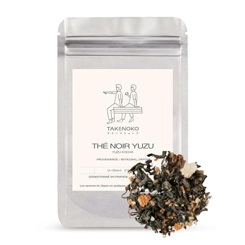 Thé noir japonais au yuzu (100g) - Yuzu Kocha premium cultivé à Miyazaki - Récolté à la main - Japanese Agriculture Standard Organic