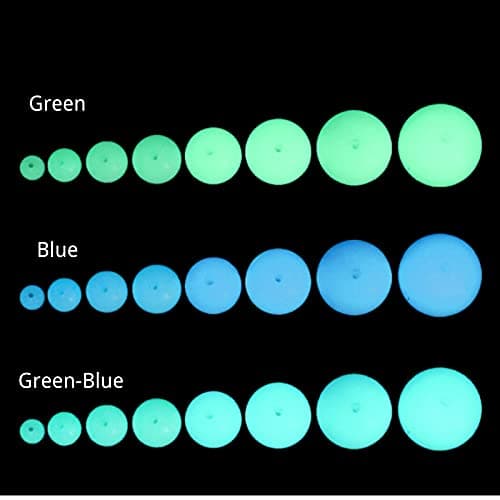 100PCS 8mm lumineux bleu-vert lueur solaire Gemstone rond perles en vrac dans l’obscurité de plus en plus bricolage charme perles lisses pour Bracelet collier boucles d’oreilles fabrication de bijoux