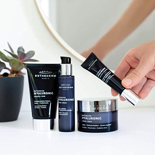 Institut Esthederm - Intensive Hyaluronic - Crème Anti Rides et Ridules - Lutte contre la Déshydratation, les Tiraillements - Pour une Peau Repulpée et Hydratée en Profondeur - Pot de 50 ml