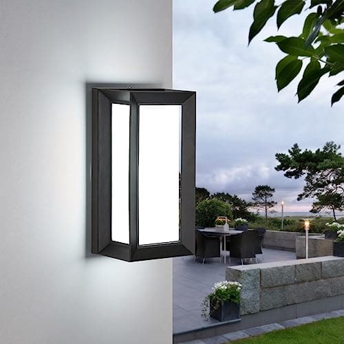 Tealight Applique Murale LED Exterieur/Interieur, 18W Applique Exterieure IP65 Etanche, 6500K Blanc Froid Lampe Murale Modernes en Aluminium pour Jardin, Terrasse, Patio, Couloir, Chambre