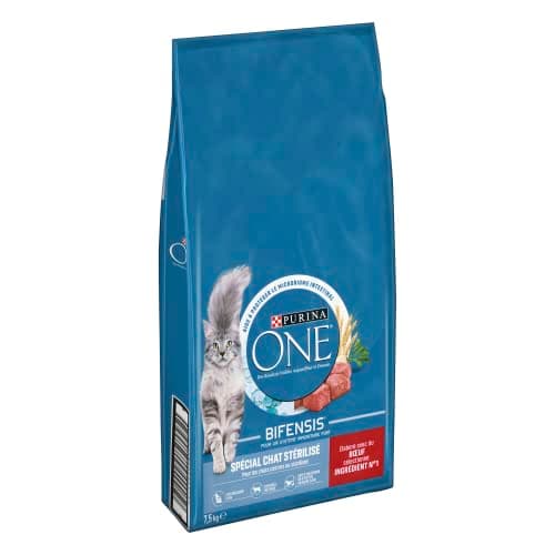 PURINA ONE Bifensis Chat Stérilisé | Croquettes Au Bœuf pour Chats Adultes | Sac de 7,5kg