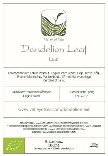 Pissenlit Feuilles Tisane Infusion - Feuille De Pissenlit Tisane De Pissenlit Tisane Thé De Pissenlit Bio Tisane Pissenlit Feuille Feuilles Pissenlit Bio 100G
