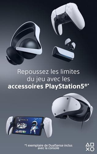 Sony, Manette PlayStation 5 officielle DualSense, Sans fil, Batterie rechargeable, Bluetooth, Compatible avec PS5 et PC, Couleur : Midnight Black