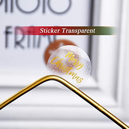 BHGT 1000PCS Merry Christmas Stickers Autocollants d'Étiquette Emballage 4 Style Flocon de Neige Self-Adhesive Label DIY Artisanat Déco pour Mariage Cadeau ou Enveloppe 2 Rouleau
