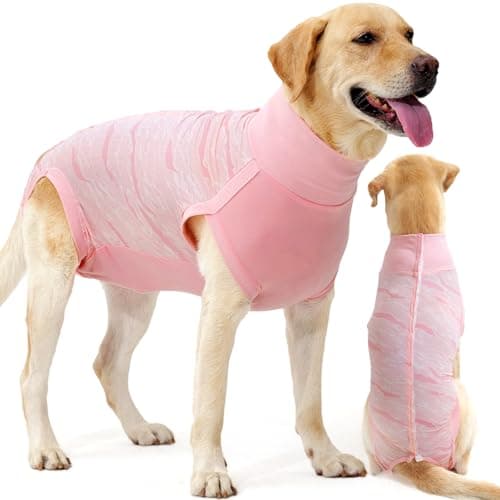 Dotoner Combinaison de Recuperation Chien Body Chien Post Operatoire Femelle Male Chirurgical Chien Body pour Chien après Stérilisation Alternative au collerette Chien Anti lechage