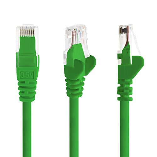 1aTTack.de 2m - vert - 5 pièces - (PACK) - Câble réseau LAN Ethernet CAT.6 CAT6 Câble patch 1000 Mbit/s