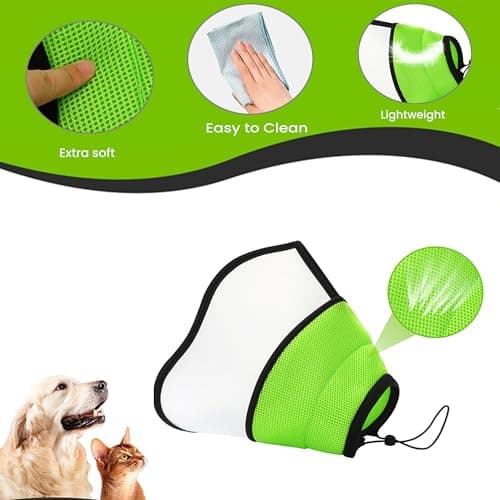 YUEMING Collerette pour Chien, Anti-Morsure Protection Cône Collerettes pour Chien Chat de Chiot, Protecteur de Cône de Cou Réglable pour Chiens Récupération après Chirurgie et Blessures(XL)