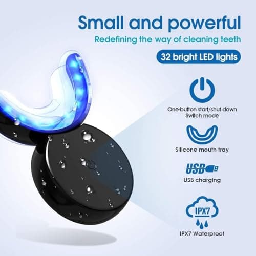Riatanxi Kit Blanchiment Dentaire Professionnel: Blanchir les Dents Rapidement en 16 Minutes à Maison avec Lampe LED Dent Blanche et Gel Blanchissement un Sourire Blanc pour Dents Sensibles