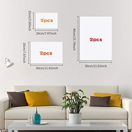 Viesap Toile Peinture, 6PCS Canvas Toile Peinture, Cadre Toile Peinture 30*40,20*30,15*20, 100% Pur Coton Toile Peinture Acrylique,Toile à Peindre Canvas Peinture Art Blank Canvas Toiles à Peindre Lot