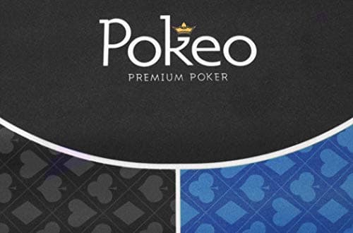 POKEO Tapis de Poker 180x90 Deluxe Bleu