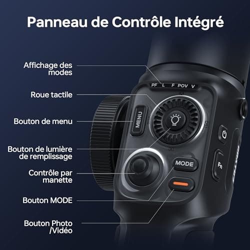 ZHIYUN Smooth-5S AI Combo[Officiel] Stabilisateur Smartphone, Handy Gimbal à 3 Axes, avec Trépied, AI Tracker, Stabilisateur Téléphone Portable, pour Vlog, Youtube, TikTok