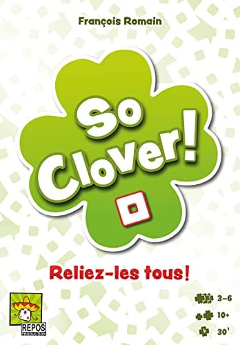 Asmodee - So Clover! Jeu d Association d'Idées - Jeu de Réflexion pour Adultes et Enfants dès 10 Ans - Reliez-Les Tous! - Jeu Société Coopératif - 3-6 Joueurs -30 Min- en Français - Repos Production