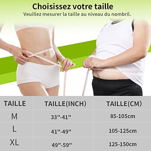 HONGJING Ceinture de compression sans fil avec coussin chauffant pour hernie discale et soulagement de la douleur scoliose (M)
