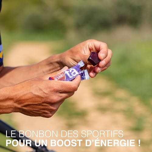 TA Energy - Gommes énergétiques - Pack x12 - Citron, Fraise, Cassis, Cola - Apports en énergie pendant l''effort 100Kcal pour 3 gommes - Idéal pendant l'entrainement et les courses - MADE IN FRANCE