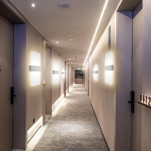 DAGORD Applique Murale Intérieure Moderne LED Blanc Froid 6500K 12W Applique Murale LED en Acrylique Lampe Murale LED Blanche Applique Éclairage Haut et Bas pour Chambre Salon Escalier Couloir