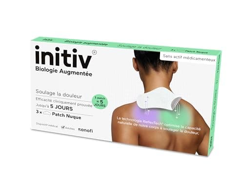 Initiv Patch nuque – Soulage la douleur jusqu’à 5 jours – Dispositif Médical – Sans actif médicamenteux – Boite de 3 patchs - Adultes