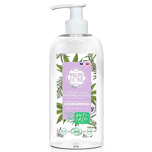 Pulpe de Vie - Shampooing Volume & Pousse Certifié BIO Bob Marl’hair XL 400 ml - Anti-gaspi ! Chanvre - Cheveux Volumineux & Sains - BIO