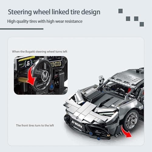 Minxtech Technik Ensemble de Construction de Voiture de Course, 1:14 pour AMG Ensemble de Construction, 1391 Pièces Super Voiture de Sport Briques de Construction Sets