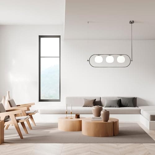 MAYTONI Lampe à Suspension Série Erich Style Modern, Armature métallique, diffuseur en verre dépoli, E14x3 40W
