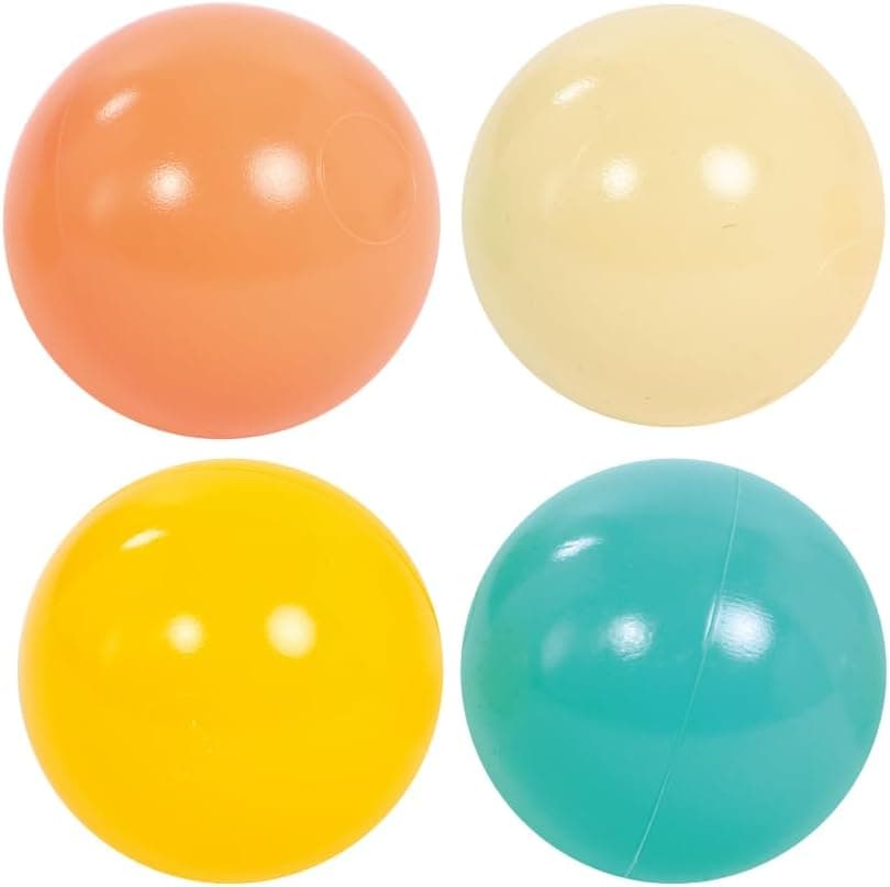 Ludi - 75 Balles de Jeu Mixte - pour Piscine à Balles - Couleurs Vives - Ø 6,5 cm - Panier de Rangement Pop-up Inclus - Adaptées Dès 6 Mois - Idéales pour Aire de Jeu et Activités Ludiques