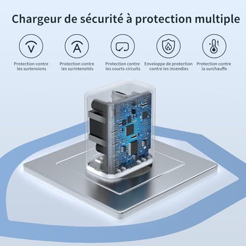 30W Chargeur USB C Rapide for iPhone 14/14/Pro/14 Pro Max/14 Plus/13 12 11 SE XR X XS 8, USBC Charger Prise Secteur Type C Alimentation Adaptateur et 2M Cable