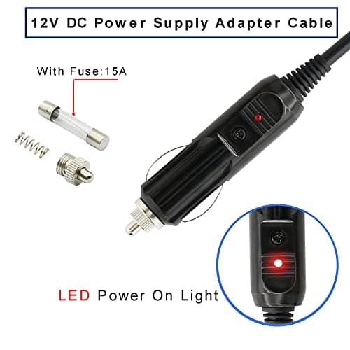 GINTOOYUN DC7909 Chargeur allume-cigare vers DC 8 mm 7,9 x 5,5 mm Câble d'alimentation 12 V pour enregistreur de voiture, haut-parleurs Bluetooth, appareil photo, GPS, ordinateur portable
