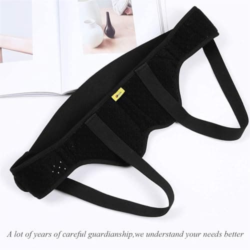 Tenbon Ceinture herniaire pour homme et femme Ceinture herniaire réglable flexible Soutien herniaire Soulagement de la douleur avec 2 coussinets de compression amovibles Hernie gauche et droite (M)