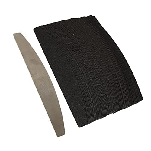 Set de Limes à Ongles Interchangeables, 100 Pièces pour Ongles en Gel avec Planche en Acier inoxydable. Set de Limes Interchangeables avec Planche Demi-lune en Métal, pour Ongles