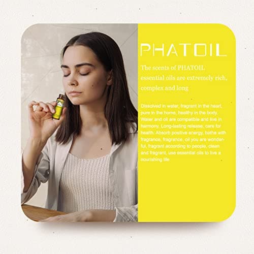 PHATOIL Huile Essentielle Citron 10 ML, Huiles Essentielles Pures Naturelles pour Diffuseur, Huile de Citron pour Humidificateur Aromathérapie Bougies