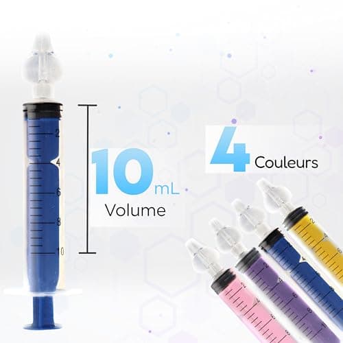 BORNOVA Lot de 8 embout seringue nasale bebe Embout irrigateur silicone kit de seringue pipette nez bébé irrigation seringue nasale adulte mouche bebe lavage nez enfant serum physiologique 10ml