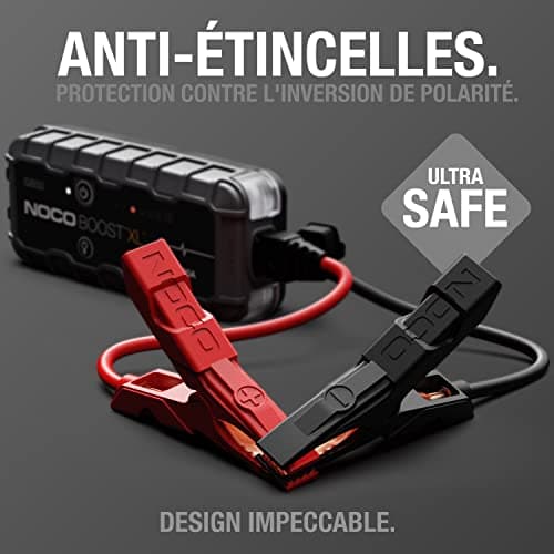 NOCO Boost XL GB50 1500A 12V Booster Batterie Voiture Lithium UltraSafe, Chargeur Batterie Portable USB et Câbles de Démarrage pour Moteurs à Essence Jusqu'à 7,0L et Moteurs Diesel Jusqu'à 4,5L