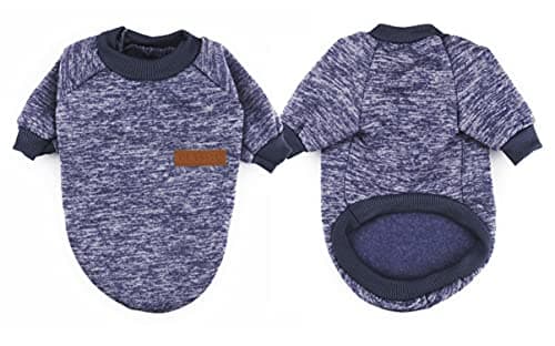 Mosucoirl Pet Chat Chien Pull, Hiver Chien Cavaliers Chat Vêtements Confortable Polaire Pet Manteau Costume Chaud Chandail Vêtements pour Chiot Petit Moyen Chien
