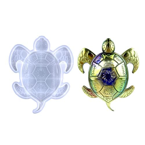 URFEDA Moule en Résine Silicone 3D Tortues de mer Suspension Murale Moule en Résine Époxy Moule en Résine d'animaux Marins Moules à Bougie Silicone pour Bricolage Souvenirs Artisanat Cadeau