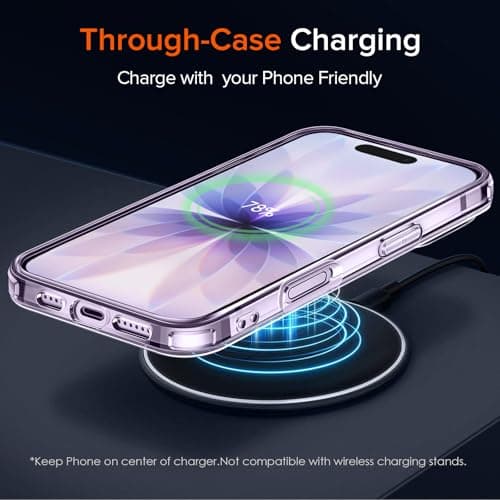 ivoler Clair Coque pour iPhone 17, avec 2 Pièces Verre Trempé, Anti-Jaunissement Protection Militaire Étui de Mince Bumper Housse - Transparente