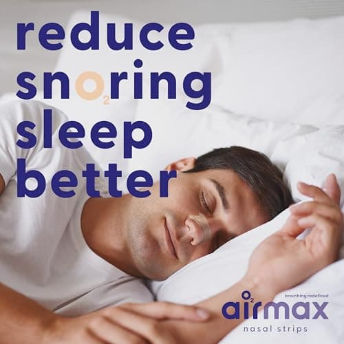 Air Max nasal strips anti ronflement - 30 nasal strips beige - Ouvre le passage nasal et augmente le flux d'air | Améliorer le sommeil, soulager la congestion nasale - utiliser pendant le sport