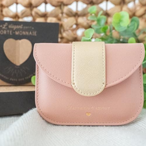 Manahia Porte Monnaie Femme - Marraine d'amour - Cadeau Marraine - Cadeau Marraine Anniversaire - Annonce Marraine - Demande Marraine - baptême - Portefeuille Femme