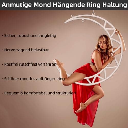 PRIOR FITNESS Hoop, Lyra Hoop, serviette de yoga aérienne, Hoop Fit, Aerial Hoop Ring Moon